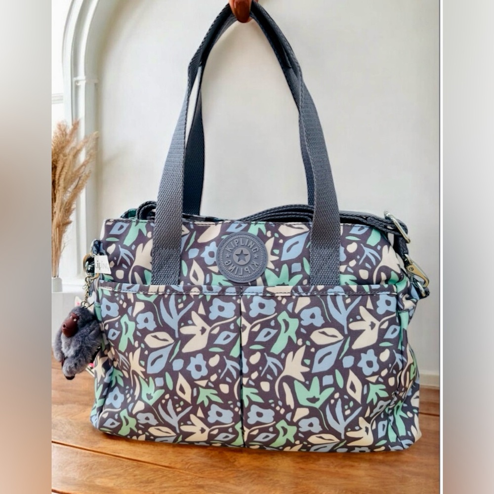 Kipling Kenzie Shoulder Bag Satchel & Tops Wallet Meadow Melody 2PC - Picture 3 of 9